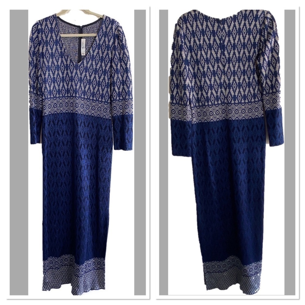 St. John evening Santana knit long maxi dress side slit - Picture 11 of 13